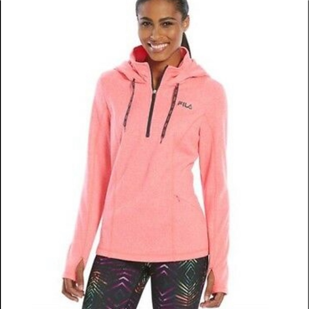 Women’s Fila Sport Pink 1/4 Zip Workout Hoodie